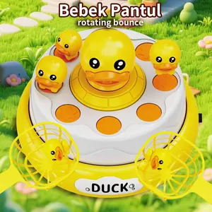 Mainan Edukasi Lucu Bebek Berputar – Set Permainan Tangkap Bola Melompat untuk Anak, Interaktif dengan Musik, Melatih Ketangkasan dan Koordinasi Toys keranjang  kuning  sedotan  musik mainan  kertas  buka  tutup