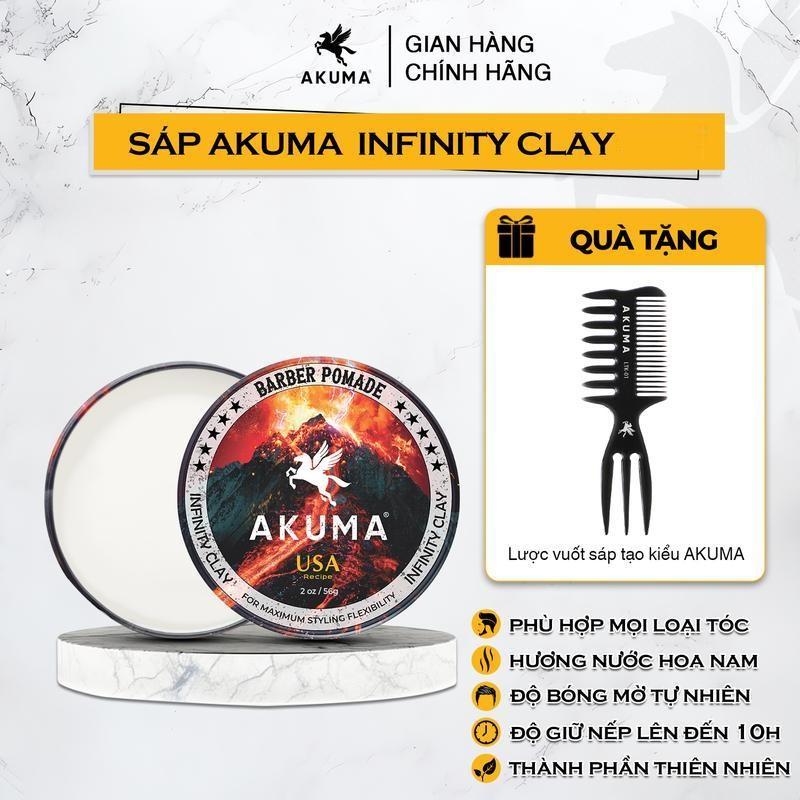 AKUMA Sáp vuốt tóc tạo kiểu tóc INFINITY CLAY 56g/116g  Chăm Sóc Tóc Sen Đường sáp  vuốt