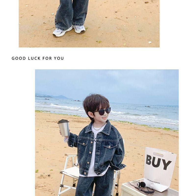 Product Introduction of Bộ Đồ Denim, Cho Bé Trai, Bộ Sưu Tập Mùa Thu 2023 Mới, Đẹp Trai Và Thời Trang, Áo Đẹp Kinh SúC Quần Ống Rộng, Bộ Đồ Hai Mảnh, Thích Hợp Cho Trẻ Em, Thời Trang 19
