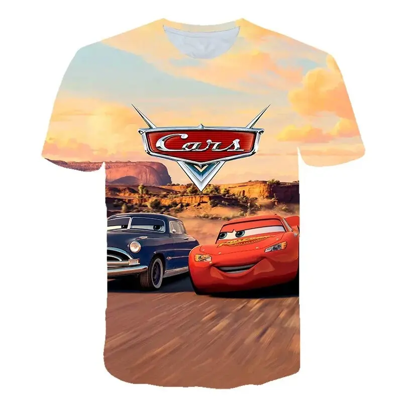 New car T-shirt 3D printed charming short sleeved street shirt fashionable