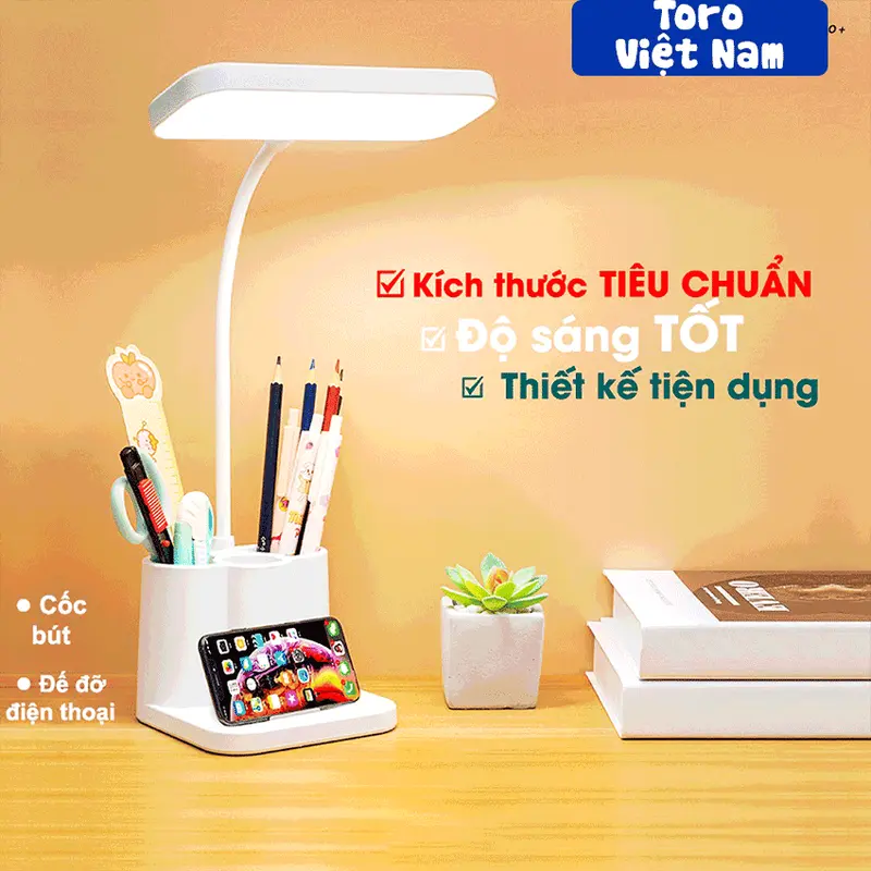 Đèn bàn đọc sách chống cận cao cấp, Đèn Học Sạc Tích Điện Chống Cận Thị Điều Chỉnh Độ Sáng Gấp Gọn Tiêu chuẩn Nhatom365 đènhọc 7