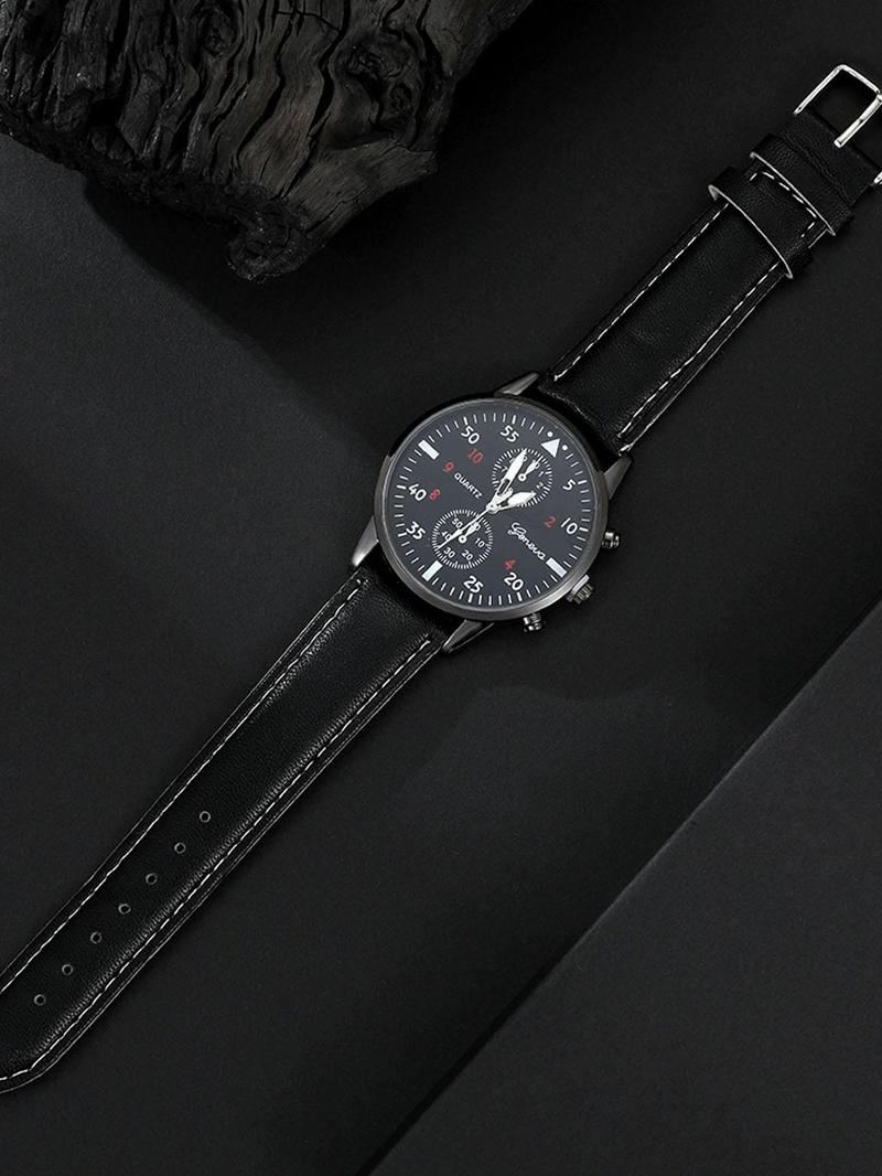 Product Introduction of Men's Business Fashion Watch & Sunglasses & Wallet & Belt & Keyring Set, Fashion Watch Set for Party, Daily Clothing Decor, Trendy All-match & Exquisite Watch Set for Gift 4