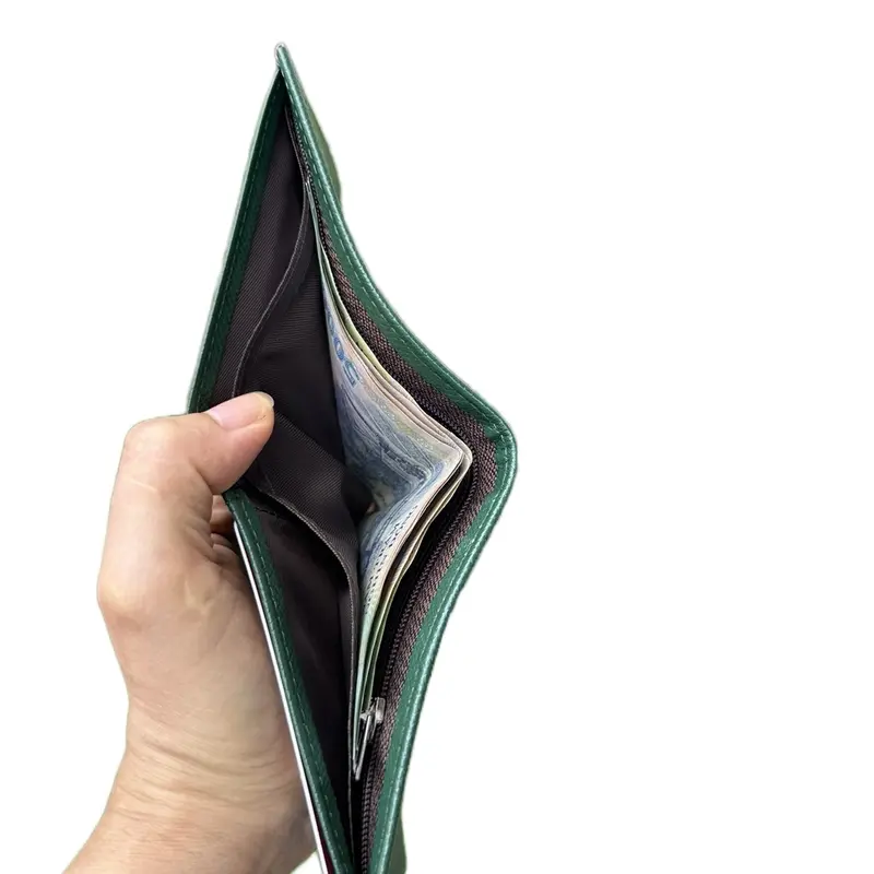 Ví da bò Epsom cao cấp cho nam mini kích thước 8,5x11 - Hình Chữ Nhật, Wallet Nhiều Ngăn 8