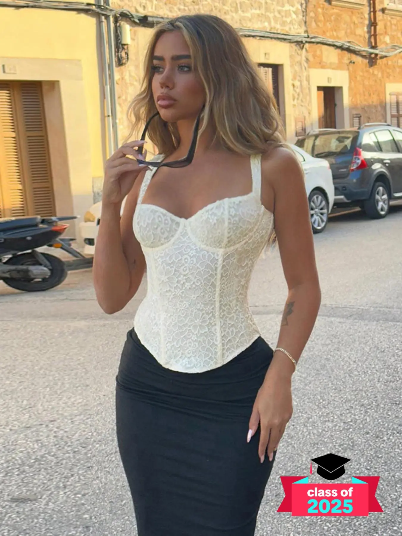 Women's Floral Lace Corset Structure Crop Tank Top, Summer Clothes Women, Fashion Casual Sleeveless Crop Top for Daily Outdoor Wear, Women Top for Summer, Womenswear