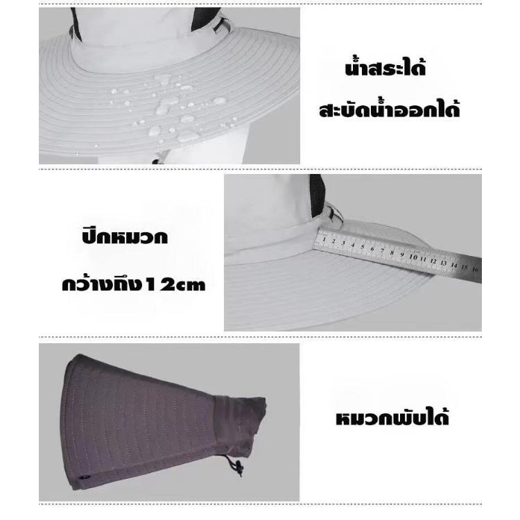 Product Introduction of [Flash Sale]MR9 Hat OD001 หมวกกันแดด หมวกคลุมหน้า กันแดด 360 องศา หมวกเดินป่า หมวกกลางแจ้ง หมวกกันแดด กันลม กันฝุ่น 5