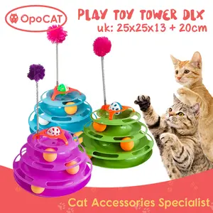 Mainan Kucing Play Toy 3 Tower bola track 3 tingkat Opo Cat Extra Deluxe {MAINAN INTERAKTIF}