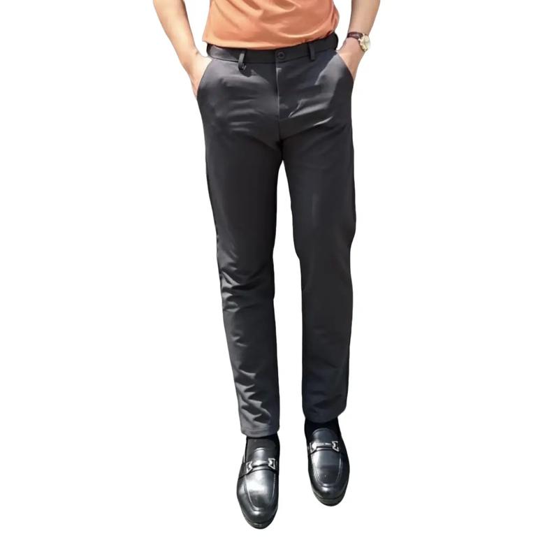 3 Quần Tây Âu Nam CSDFASHION[FREE SHIP] Co Giãn 4 Chiều Khóa Kéo Vải Cotton Thoáng Khí Dễ Vận Động Mặc Công Sở Đi Tiệc Lao Động Màu Đen Xám Trắng Kem Size 28-38 Menswear Pants Thun Có Túi