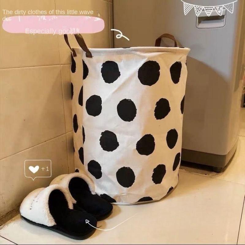 Product Introduction of Dirty Laundry Basket Ins Foldable Dirty Laundry Bin Cow Design Dirty Laundry Hamper Dormitory Special Dirty Laundry Basket Storage Basket 1