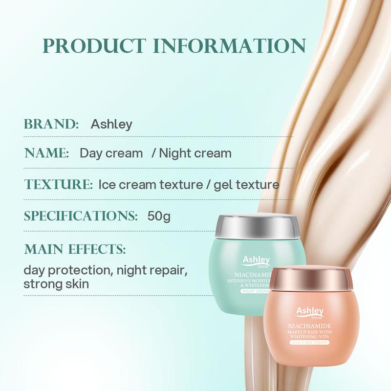 Product Introduction of Ashley Shine Niacinamide Day Cream Night Cream Brightening Moisturizing Whitening Skin Care Set 17