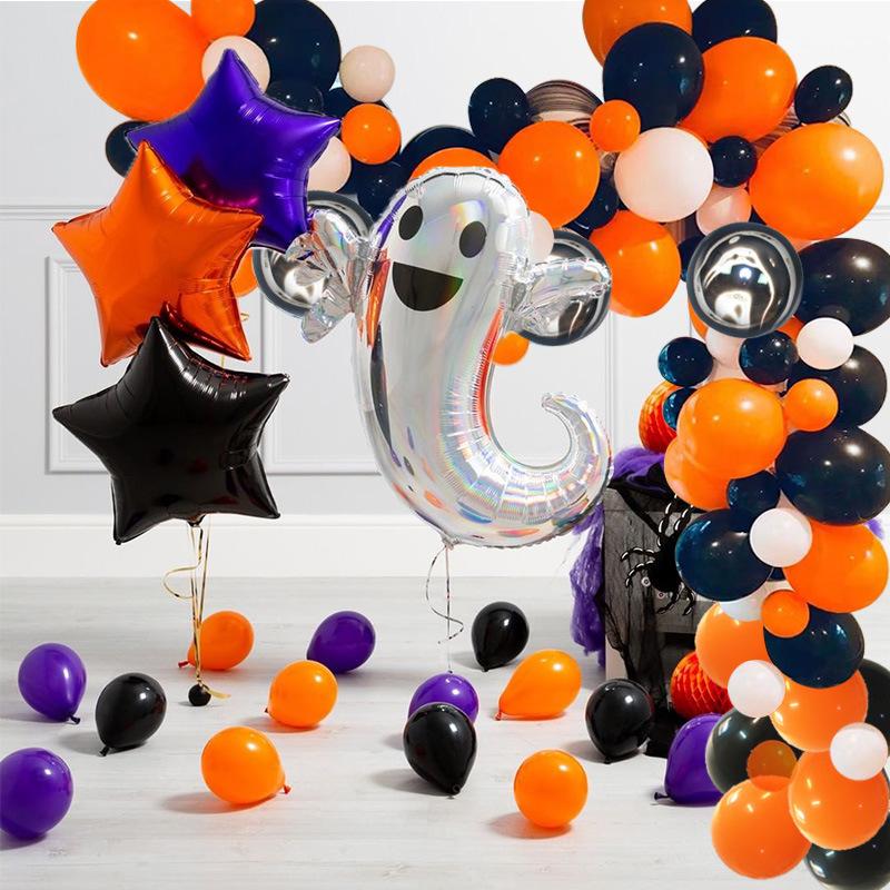 Bóng Bay Cao Su Màu Cam Đen, 10 / 20 Cái, Đồ Trang Trí Tiệc Halloween, Tiệc Chủ Đề Sinh Nhật, Đồ Dùng Trang Trí Đám Cưới 2