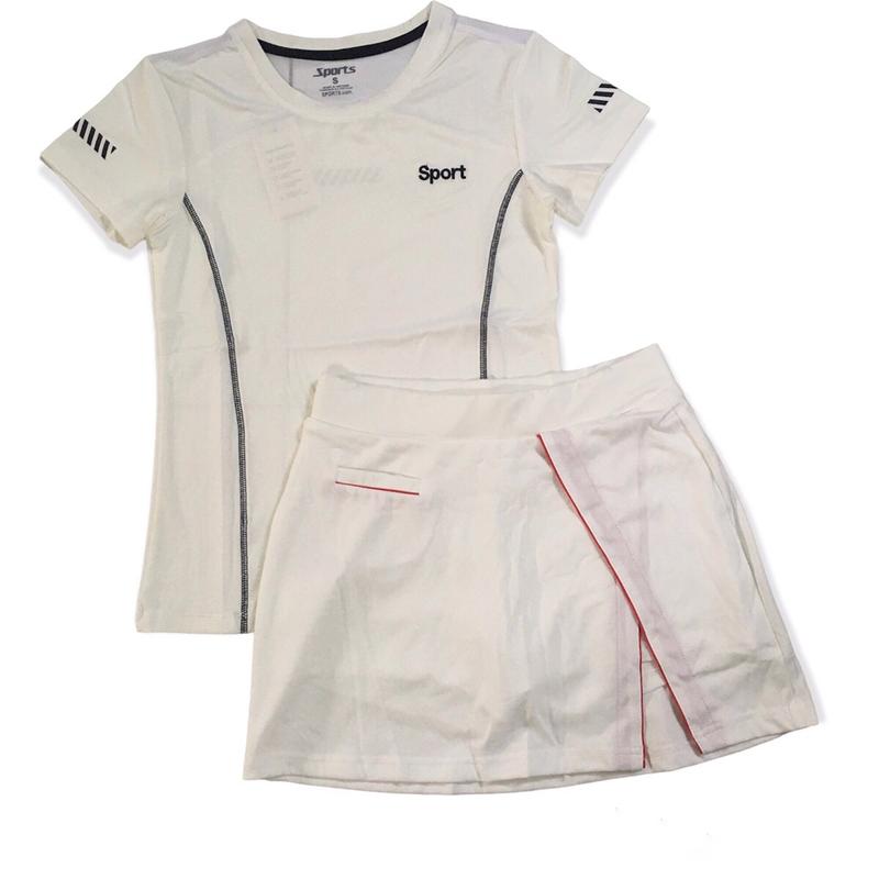 Bộ váy tennnis, golf, cầu lông thiết kế kiểu xẻ tà có 2 túi kết áo cộc tay thể thao vải thun 4 chiều mịn mát Sport Tập Thể Dục 7