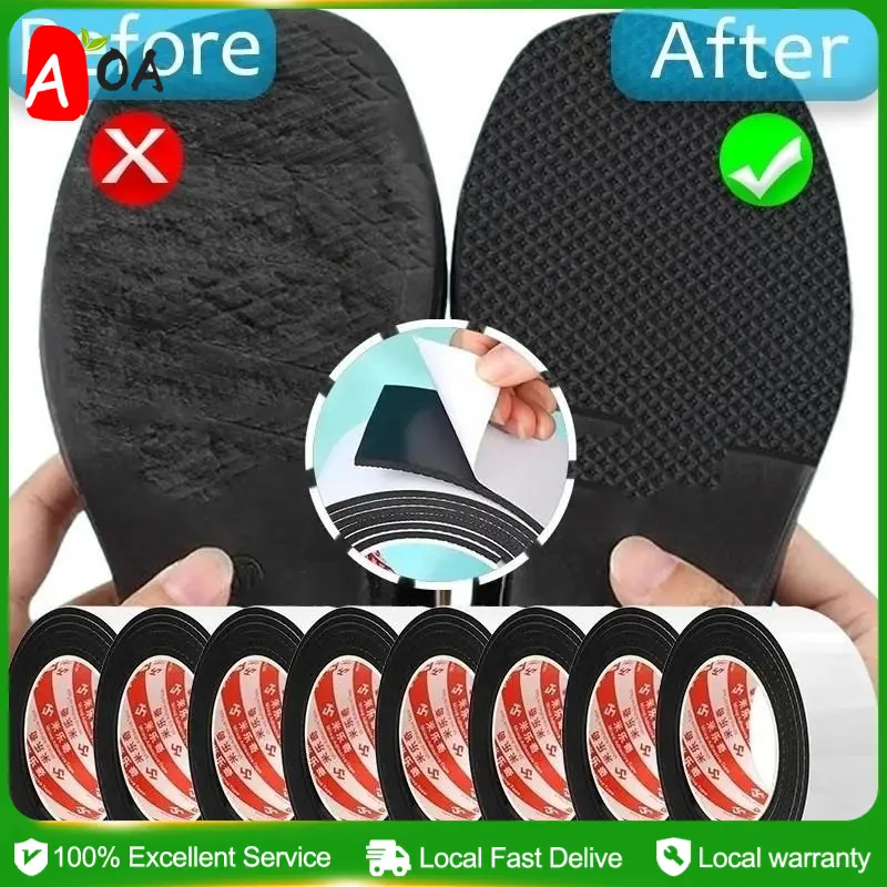 Quiet Safe Shoe Anti Slip Tape Self Adhesive Soft Rubber Sole Protector ...