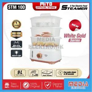 MITO ELECTIC FOOD STEAMER STM 100 PENGUKUS MAKANAN- PUTIH - Putih