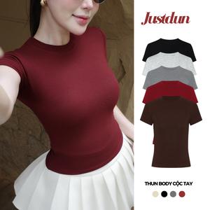 [MÀU MỚI] Áo thun ôm body cotton lông mịn co giãn Justdun B18