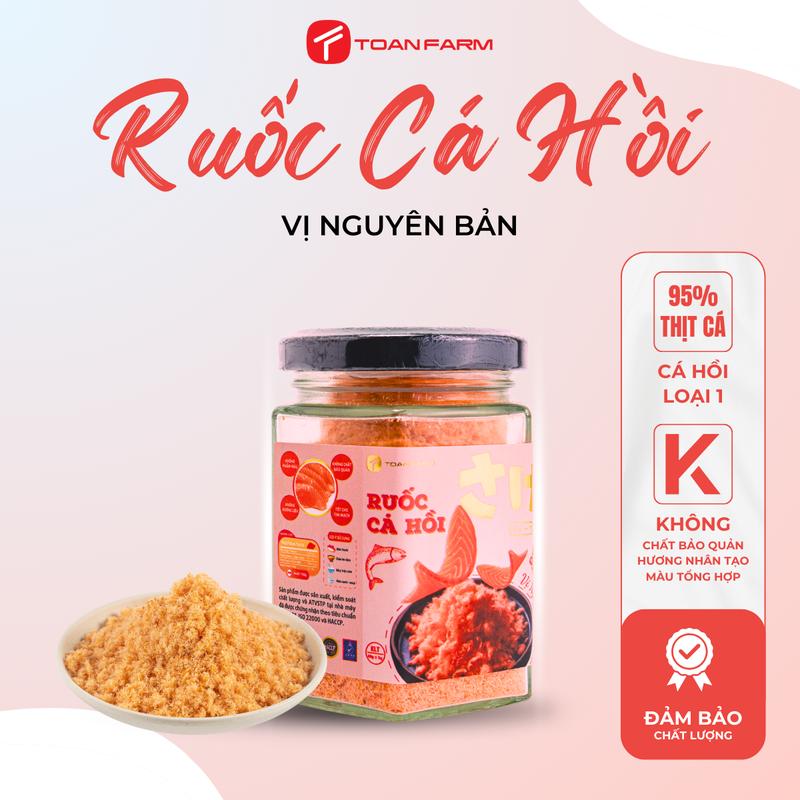 Ruốc Chà Bông Cá Hồi Vị Nguyên Bản - Hủ 45g- Thơm Ngon Ăn Liền, Không Có Vị Tanh, Tơi Mịn Không Vón Cục - Food