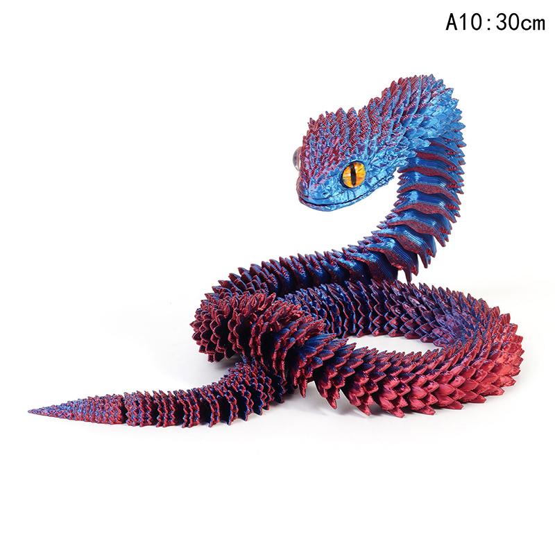 Tượng Rắn In 3D, 30cm, Động Vật In 3D, Phụ Kiện Bàn, Trang Trí Phòng, Trang Trí Năm Hình Rắn Vui Nhộn Để Bàn Văn Phòng, Hàng Mới Về 6