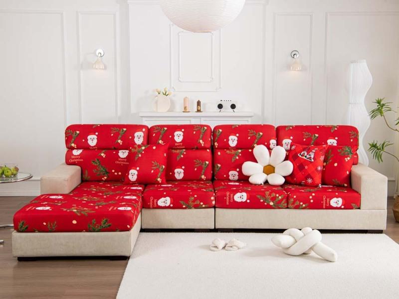 Product Introduction of Christmas Sofa Seat Cover Corner Couch Cushion Slipcover Combination Sofa Mattress L-shaped Chaise Lounge Covers 41
