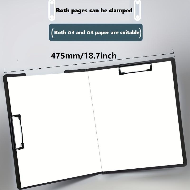 Product Introduction of File Folder, 1 Count Plastic Clipboard, File Clipboard, Solid Color A4 File Folder Holder 8