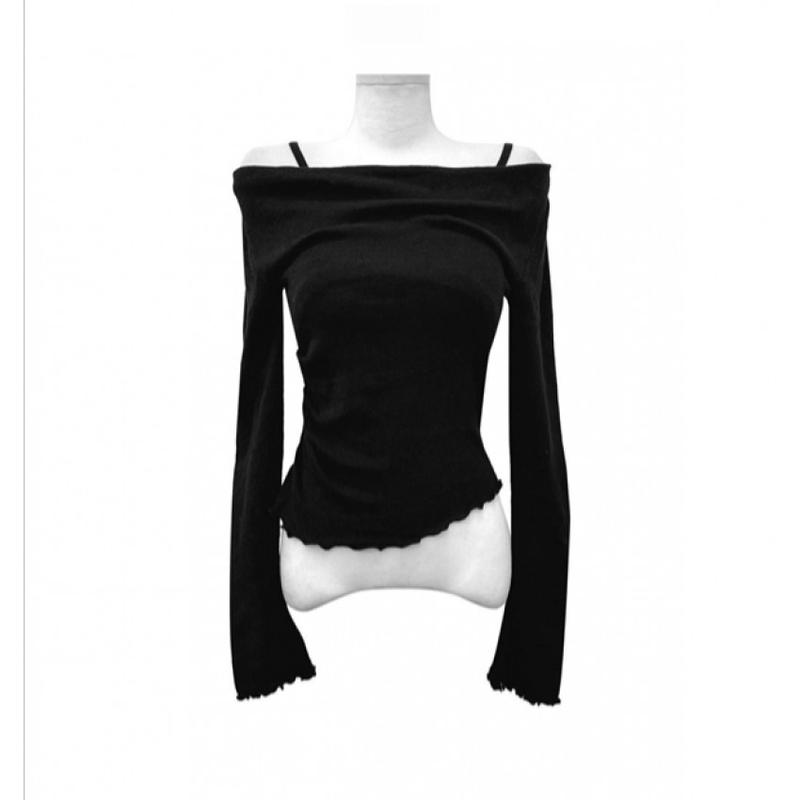 Áo Thun Nữ Trễ Vai Khâu Dài Tay, Hàng Mới Về Mùa Thu, 251016 | BigBuy360 - bigbuy360.vn