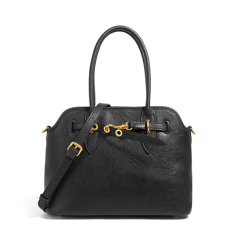 New Genuine Leather Women's Bag 2025 Spring Summer New Large Capacity Shoulder Underarm Bag Niche Retro Versatile Handbag Crossbody Bag