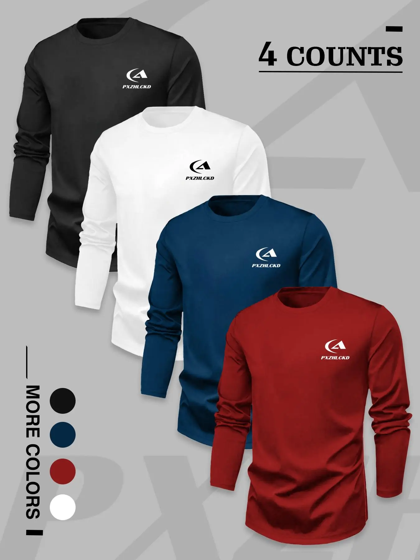 Men's Letter & Slogan Print Long Sleeve Tee, Casual Loose Round Neck T-shirt for Fall & Winter, Men's Top for Daily Wear