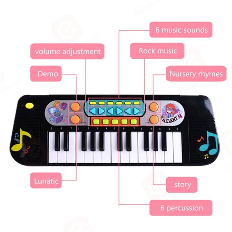 Product Introduction of kids electronic piano Eleven mode 25 keys 37 keys beginner learning baby music toys double mode Playable and musical 14