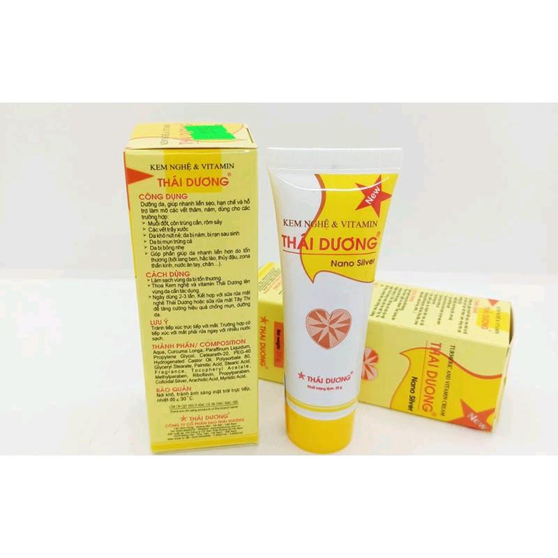 Kem nghệ Thái Dương hỗ trợ mờ thâm ,giảm thâm, dưỡng ẩm da, mờ sẹo, đều màu da, rạn da Chăm sóc da mun Chất chống oxy hóa serum  da