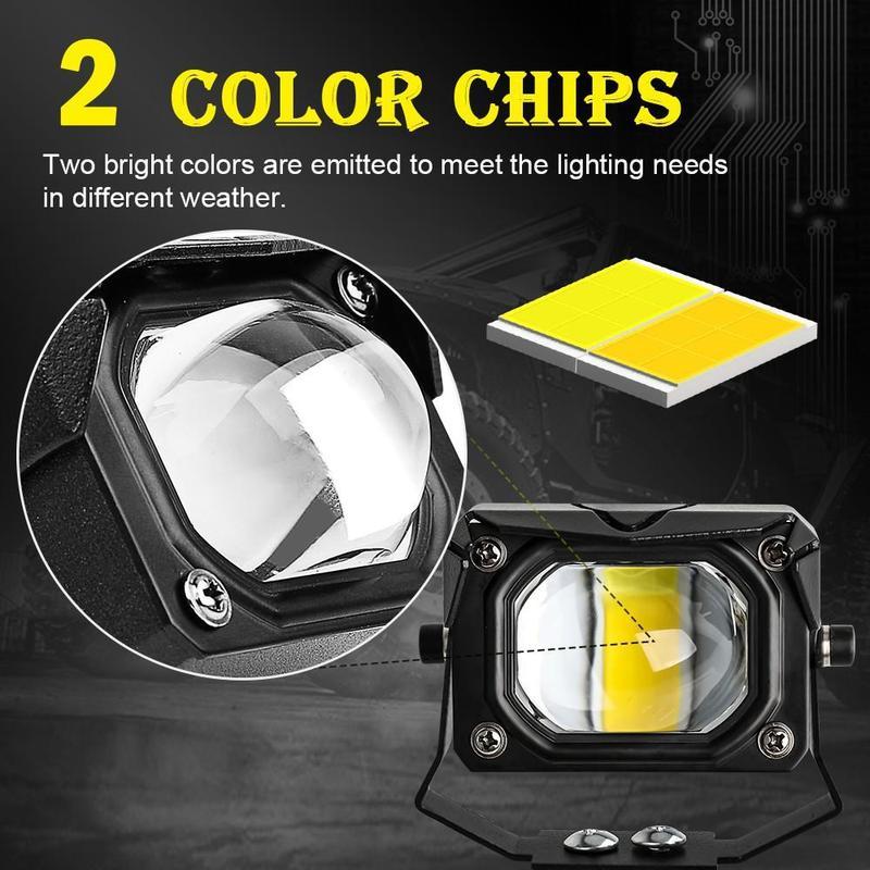 Product Introduction of Đèn sương mù LED 12D 3" 100W 6000K 3000K 12000LM chuyên dụng cho xe máy/xe địa hình/xe tải/ô tô 12V 24V Phụ Tùng 16