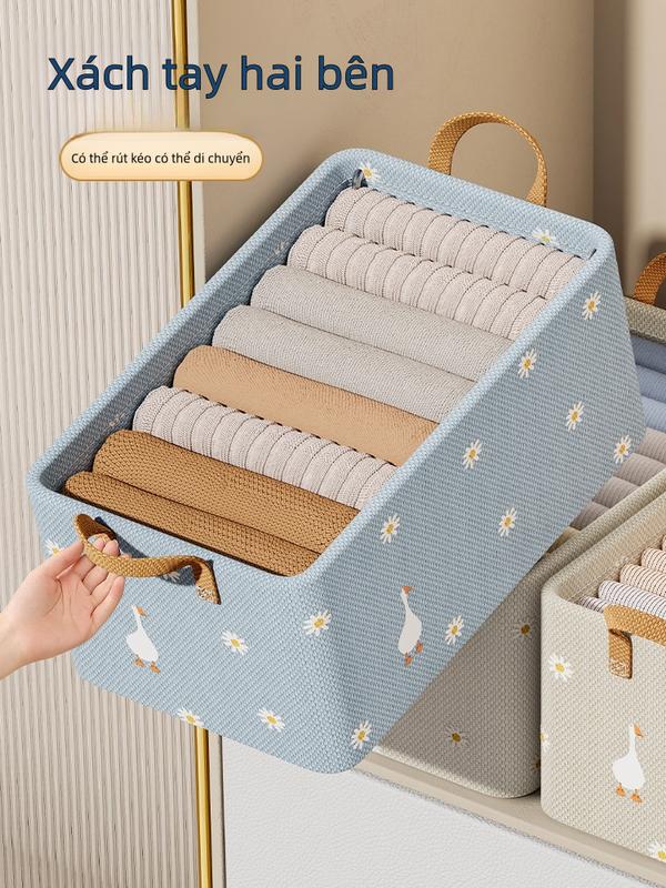 Hộp đựng đồ Hộp vải đựng quần áo chăn màn khung thép chắc chắn Túi vải đựng đồ gọn nhẹ tối ưu không gian 7