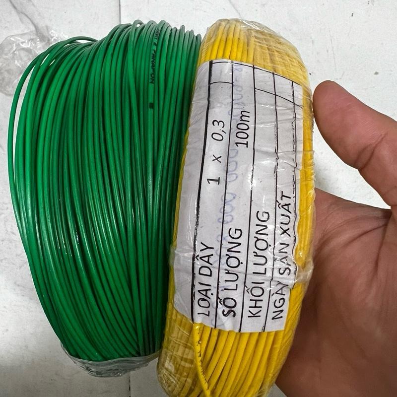 1 cuộn dây điện 100m, dây điện đơn tiết diện 0.3 và 0.7 1