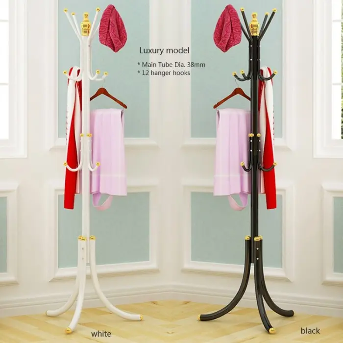Tiang Stand hanger Gantungan Holder Coat Rak Baju Topi Tas 9 Kait Hook 2