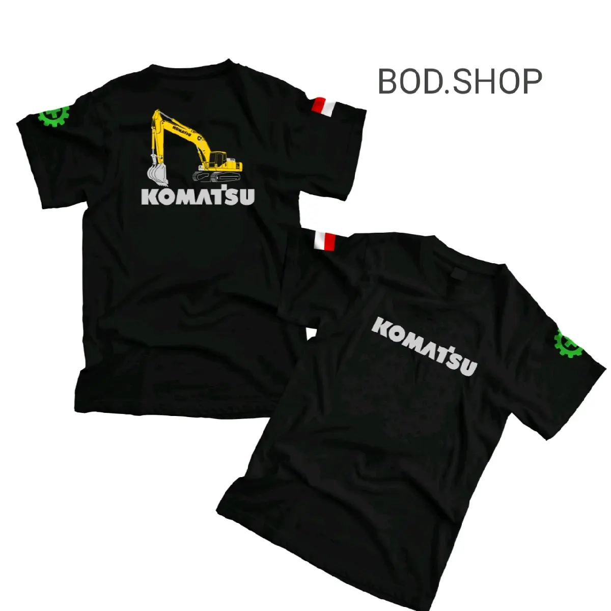 kaos  Katun   EXCAVATOR KOMATSU Pria Sablon