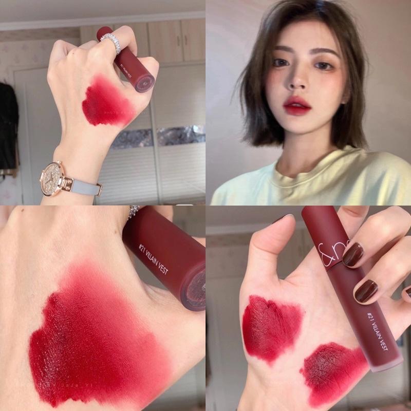  Son Zero 21 Đỏ Hồng Trầm Son Kem Lì Zero Màu 21 Villain Vest Đỏ Hồng Trầm 