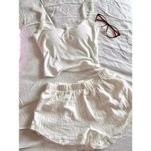 ชุดนอนเสื้อชั้นใน, OOTD สาวหวาน, พร้อมขอบลูกไม้, ชุดฤดูร้อนของผู้หญิง, พลัสไซส์, สวมใส่ได้นอกบ้าน, คอลเลกชันใหม่ 2025