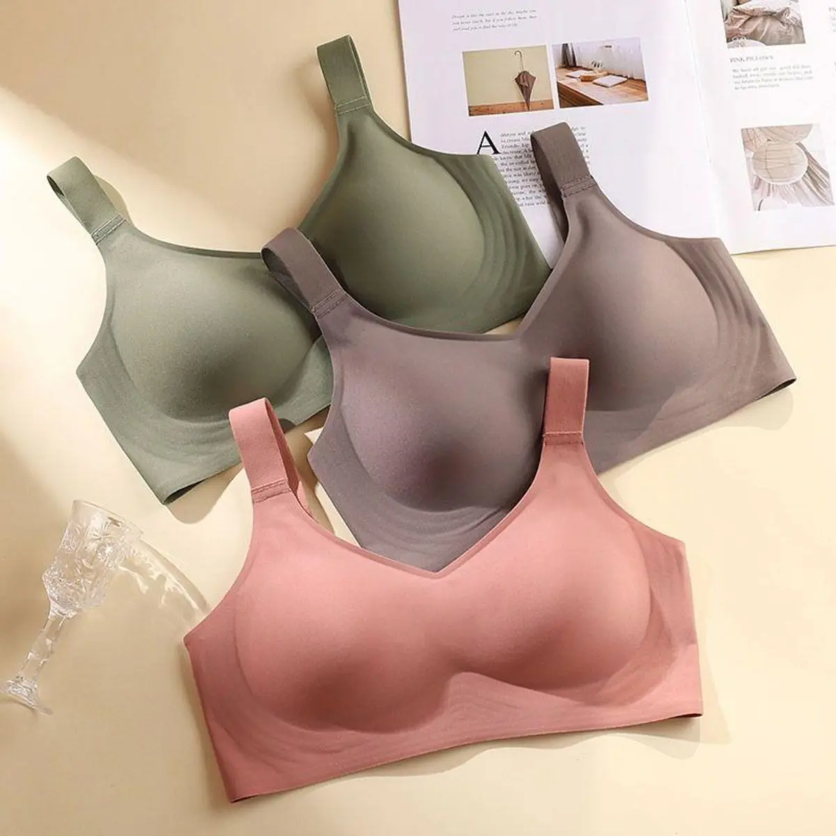[LUX] L066 Bra Seamless Bh Tanpa Kawat Push Up Busa Polos Bhwanita Seemless Zero Feel Beha Wanita