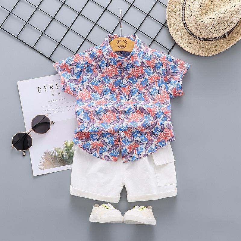 Product Introduction of Summer 2PC Kids Baby Boys Outfit Cotton Clothes Clothing Sets Infant Boy Tee Shirt + Shorts Pants Outfits Suits Children Wears Toddler Striped Tracksuits 1 2 3 4 Years 42