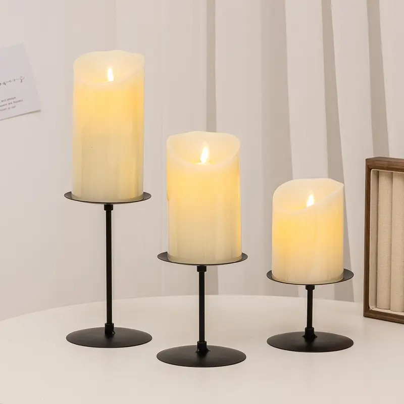 Iron Craft Candle Holder without Candle, 1 Set Elegant Candle Holder, Decorative Candle Holder for Home Dining Table, Wedding, Restaurant, Hall, Ornaments 0