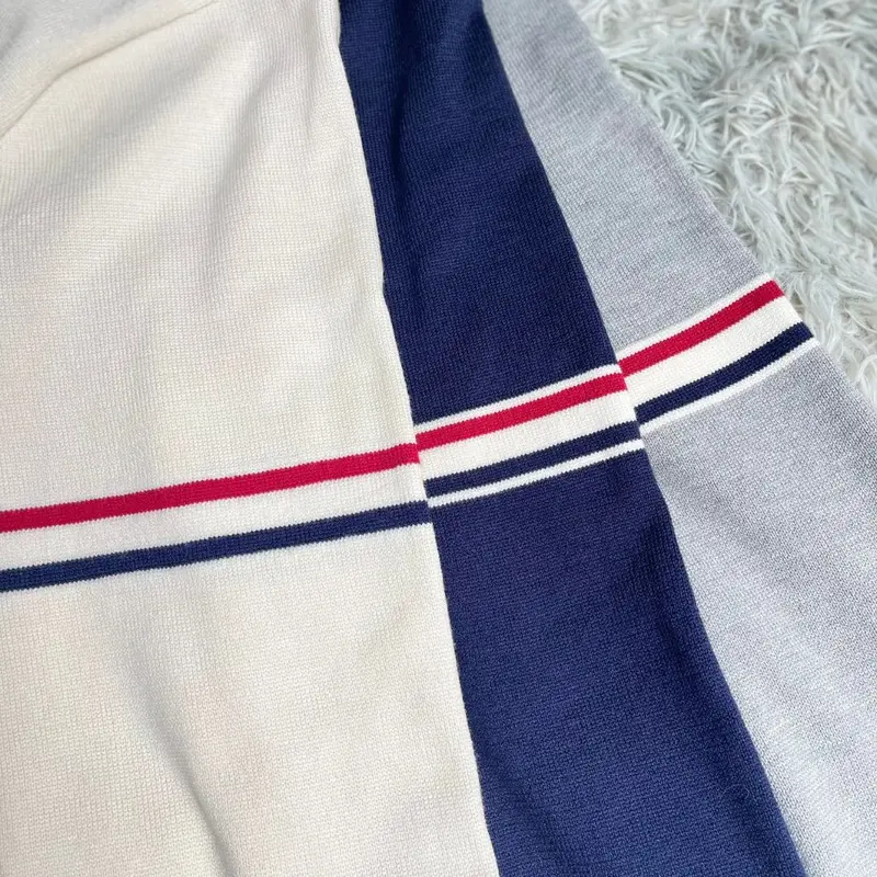 Áo polo dệt kim RYOMA, thiết kế kẻ tay, chất len lông cừu, mềm mịn, sang trọng, lịch sự NHA-10 3