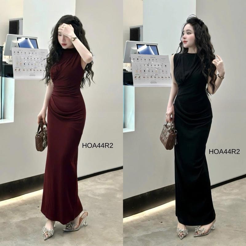 (SIMI HOUSE) Váy body sát nách cách điệu nhíu ngực che khuyết điểm / Đầm body tôn dáng sát nách SN01