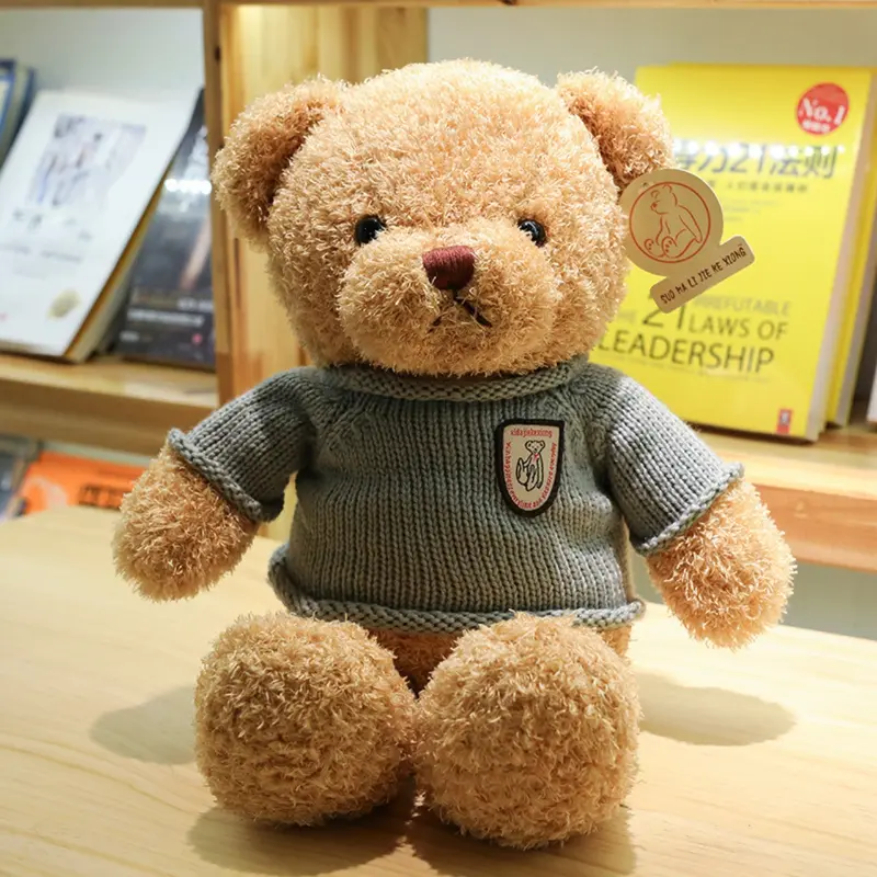 Thú bông gấu Teddy Couple Mặc Áo Len  Cặp Làm Quà Tặng Thú Nhồi Bông Toy Đồ Chơi Phát Nhạc 3