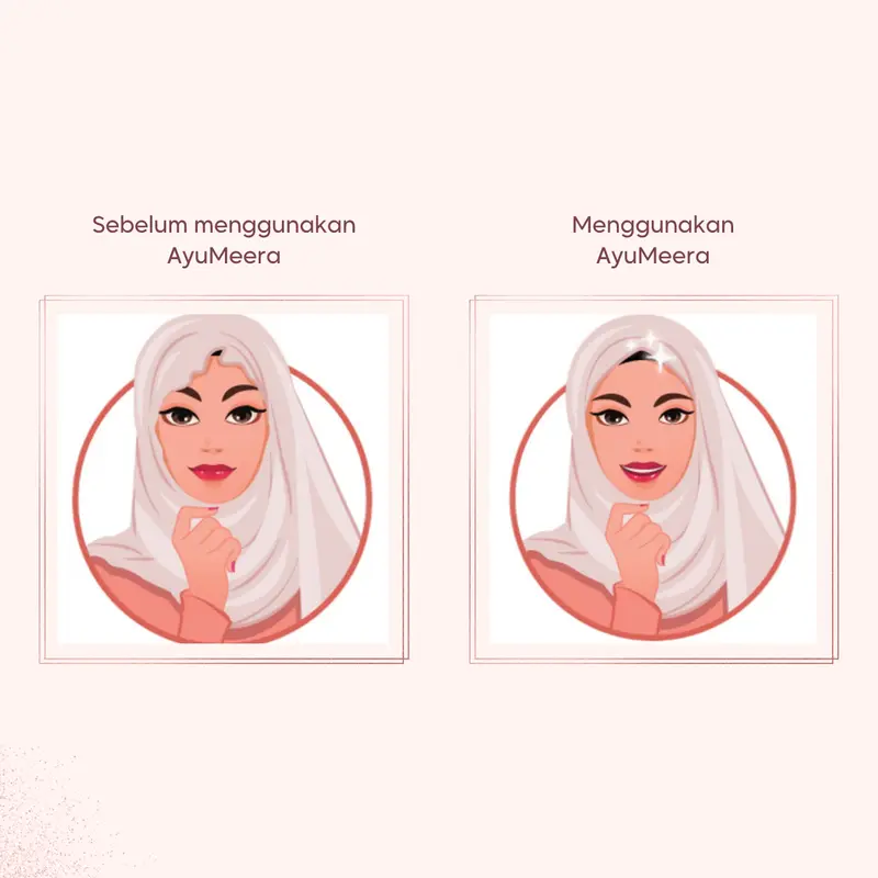AyuMeera Tape Hijab Model BASIC - Membuat Hijab Melengkung Paripurna Muslim Kerudung 3