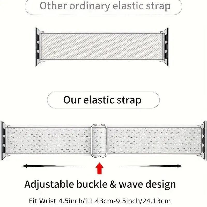 Braided Solo Loop Compatible with Apple Watch Band, Adjustable Stretchy Bands Elastic Sport Wristbands for iWatch Series 9 8 7 6 5 4 3 2 1 SE Ultra 2, Smart Watch Straps, Smartwatch Strap, Wearable 1