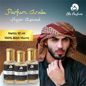 Parfum Arab Khusus Sholat Aroma Hajaraswad 10ML - Bibit Parfum Arab - Bibit Parfum Import - Parfum Arab Berkualitas - Parfum Timur Tengah Aroma Hajaraswad