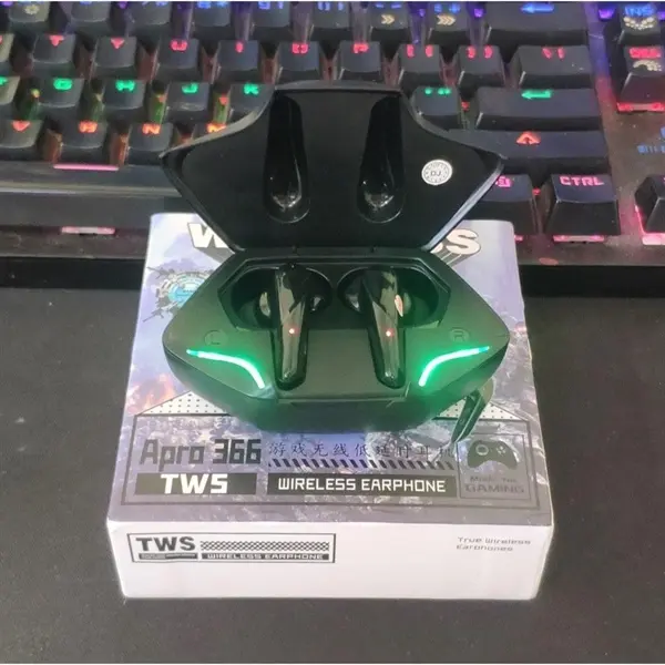 Tặng kèm găng tay chơi game Tai nghe Gaming Apro366 Tws Bluetooth 5.0 - Không dây có mic với độ trễ cực thấp 3