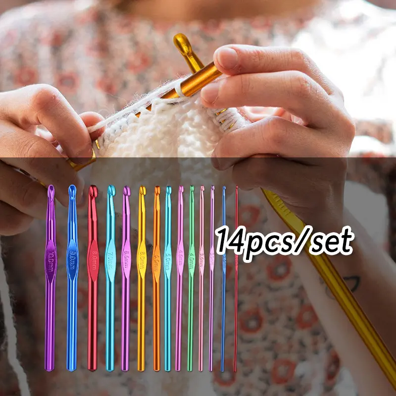 14Pcs Hakpen Aluminium Set / Crochet Hook / Jarum Rajut - Shop | Tokopedia