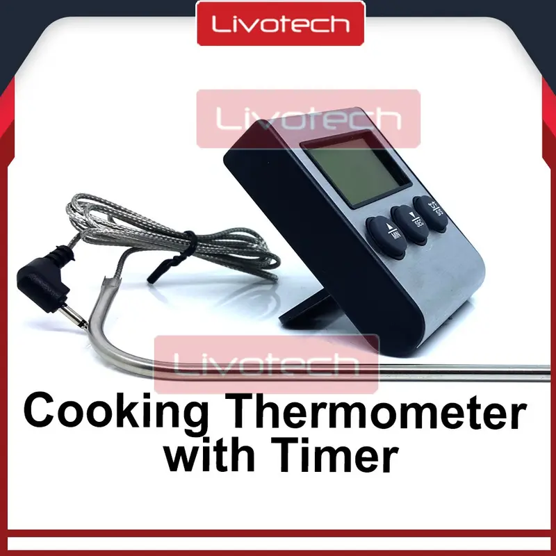 D24 Termometer Masak+Kitchen Timer Digital Cooking Thermometer Dapur 3