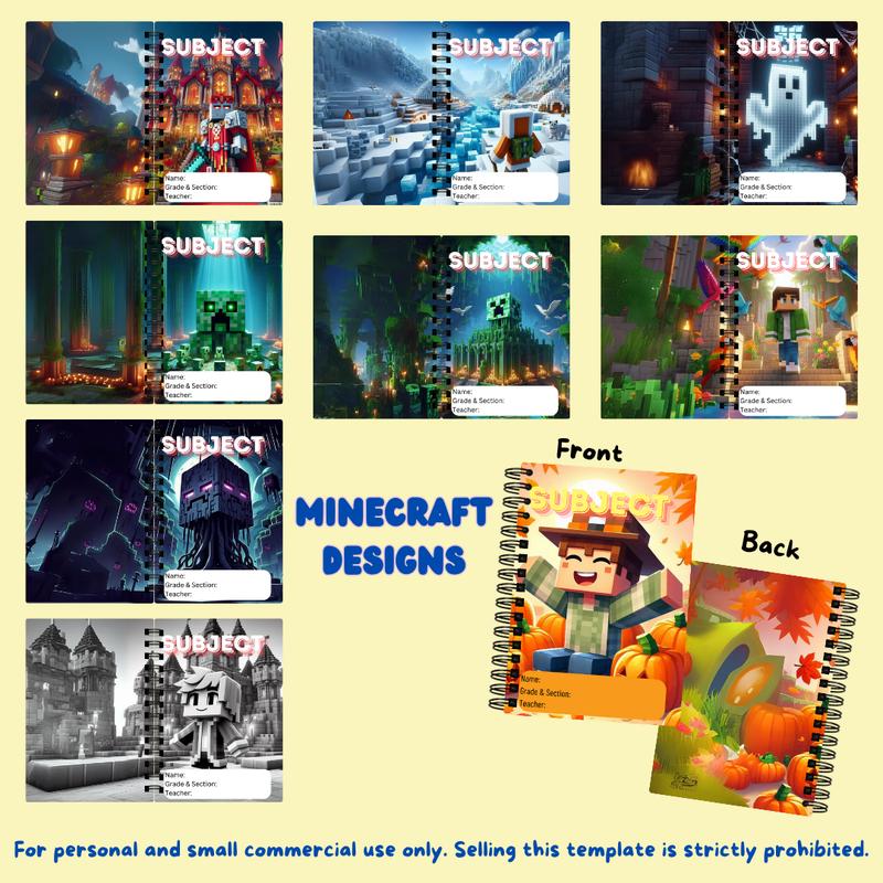 Premium Minecraft Customized Design Notebook with 80 GSM Bon - TikTok ...