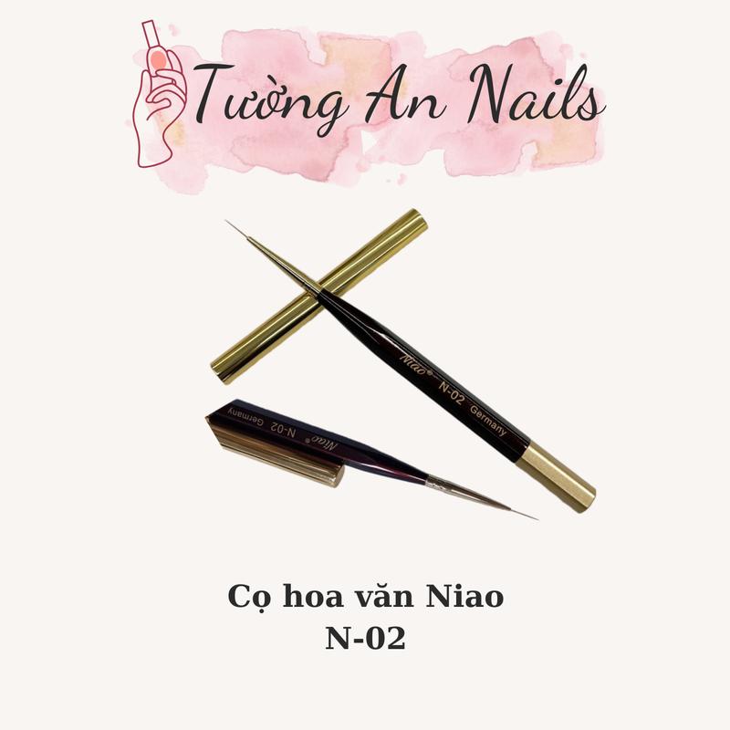 Cọ Hoa văn Niao - cọ N02 - cọ hoa văn chuyên vẽ nét đầu cọ 11mm nail 