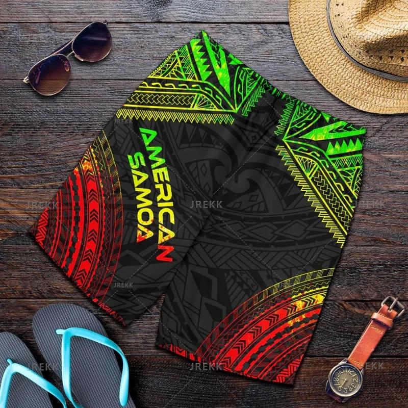 Vintage 3D Printed Samoa Emblem Beach Shorts Fashion Streetwear Board Shorts Unisex Cool Swimming Shorts Men Swimming Trunks 1