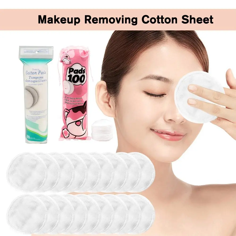 100Pcs Makeup Cosmetic Cotton Pads Wipe Pads Nail Art Cleaning Pads Soft Daily Supplies Facial Cotton Makeup Remover Tool
